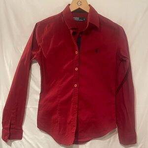 Wine-colored shirt-type blouse, size S, women